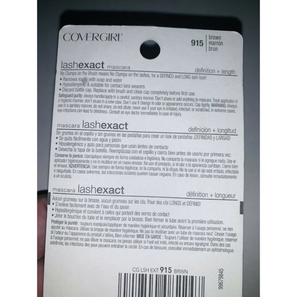 CoverGirl 915 Brown Lash EXACT Definition & Length Mascara OOP New - Picture 5 of 6